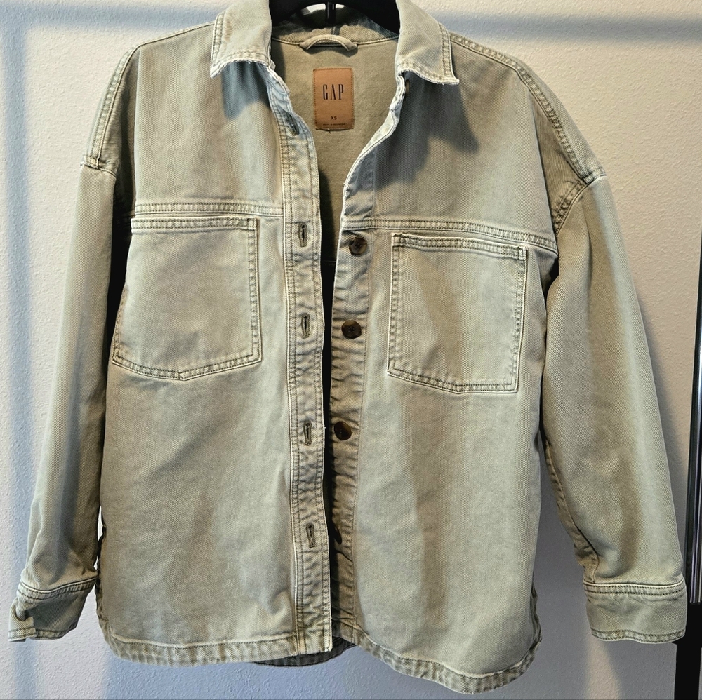 GAP Light Green Jean Jacket